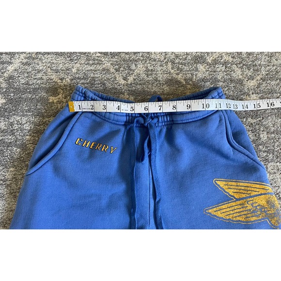 Cherry LA Los Angeles Mens S Shorts Blue Drawstring Pockets Logo New M9 - Picture 4 of 11